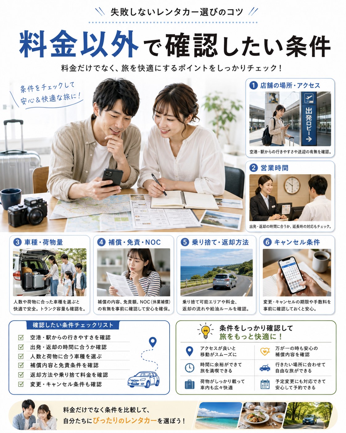 料金以外で確認したい条件