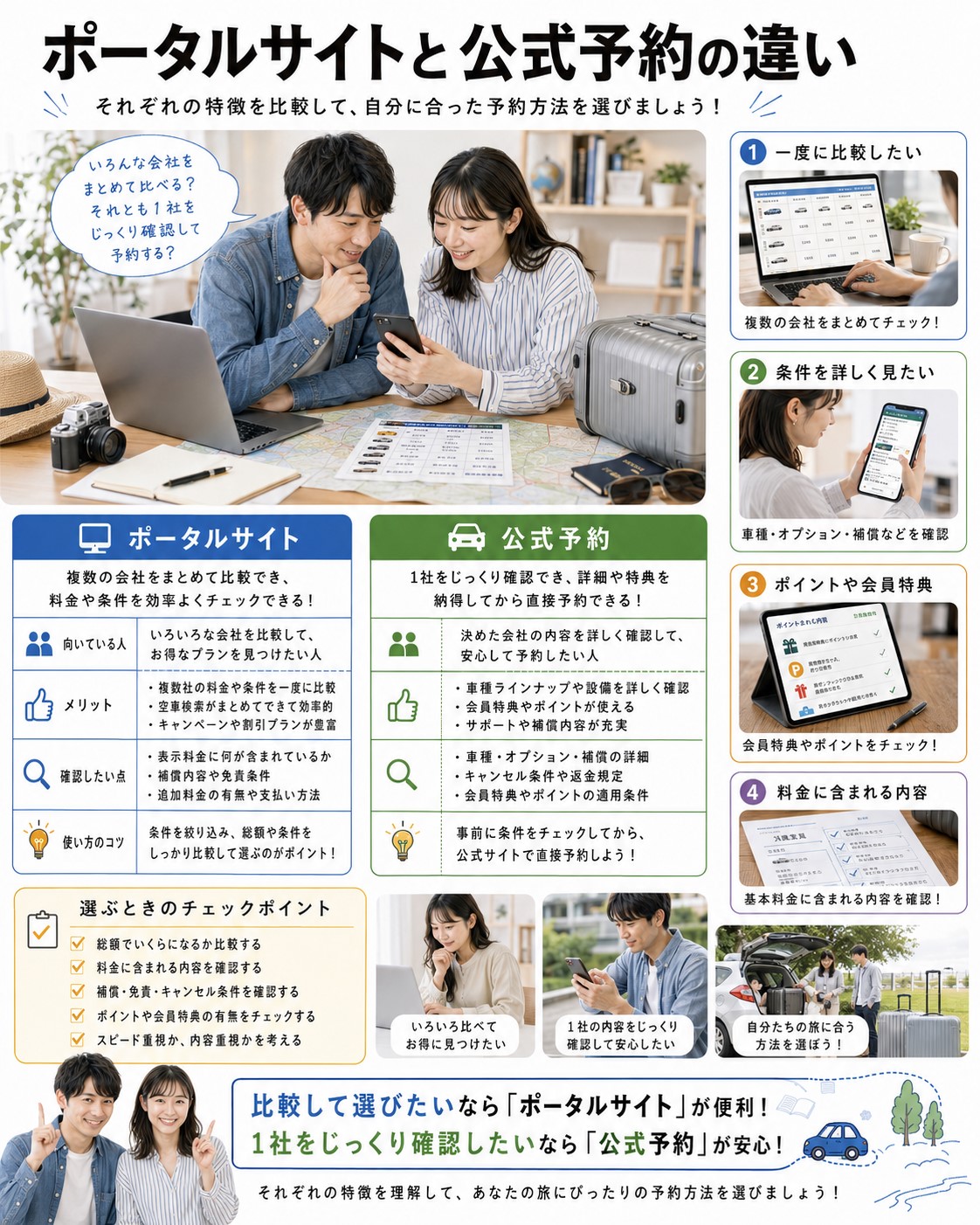 ポータルサイトと公式予約の違い