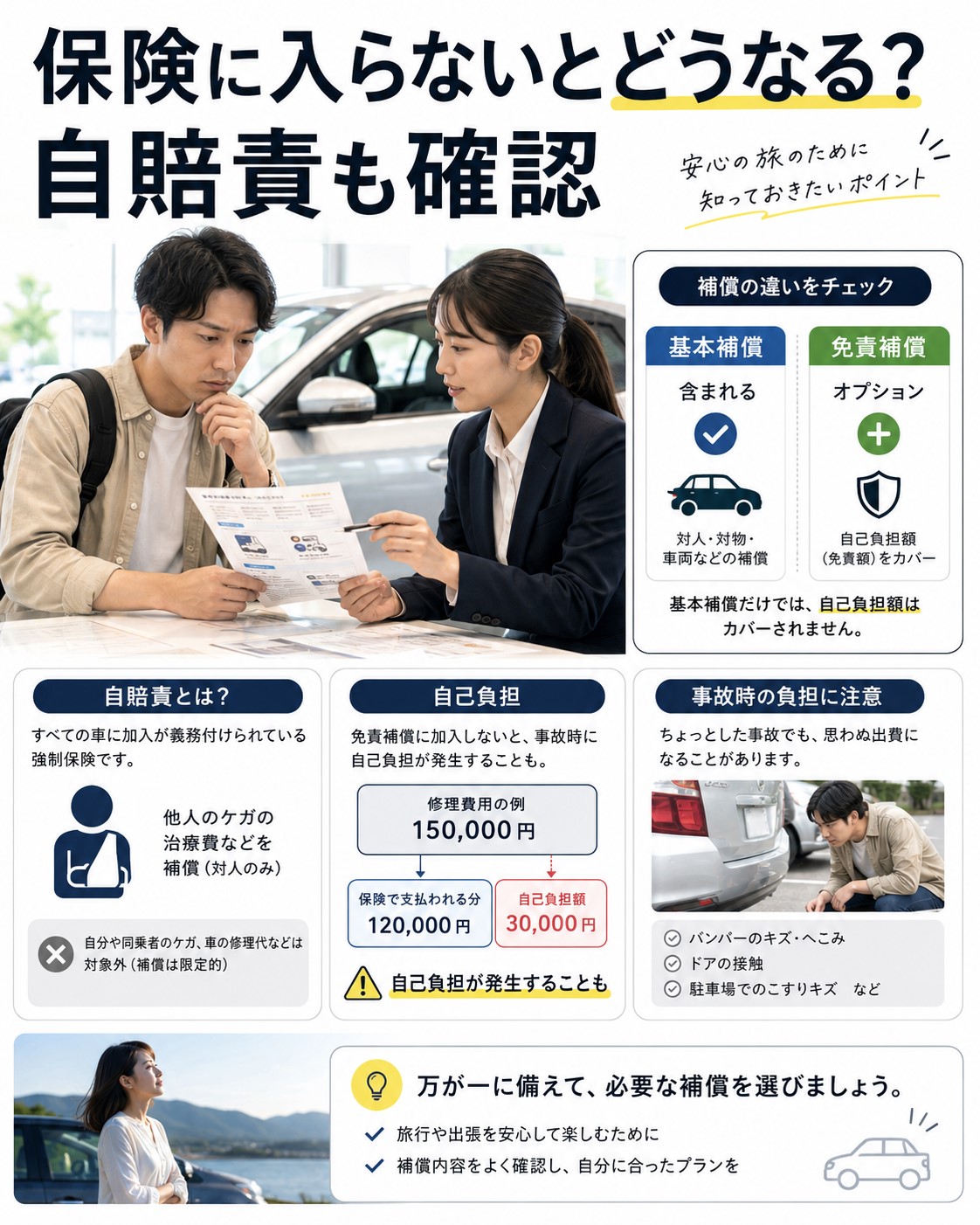 保険に入らないとどうなる？自賠責も確認