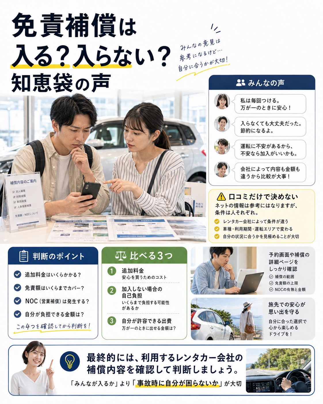 免責補償は入る？入らない？知恵袋の声