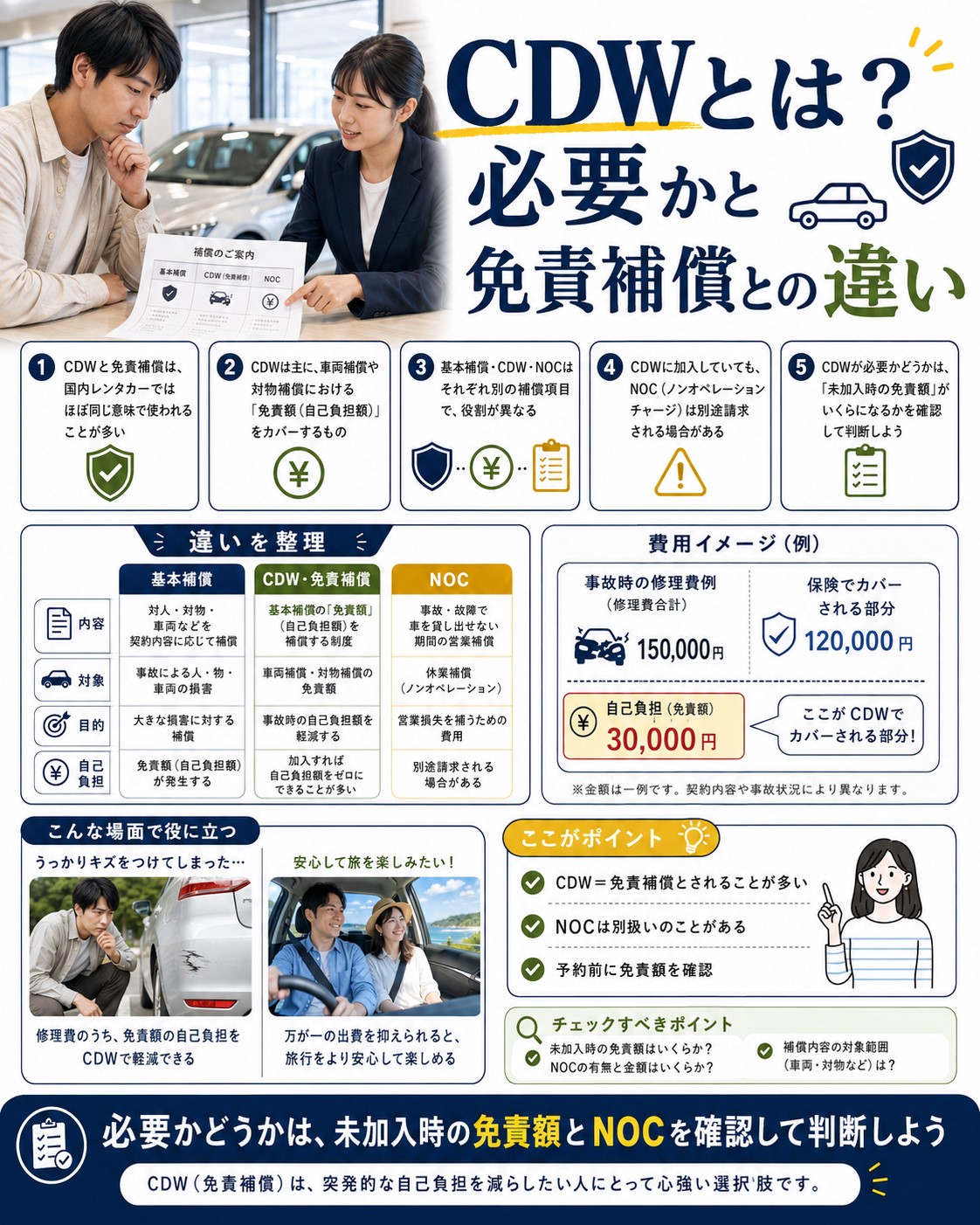 CDWとは？必要かと免責補償との違い