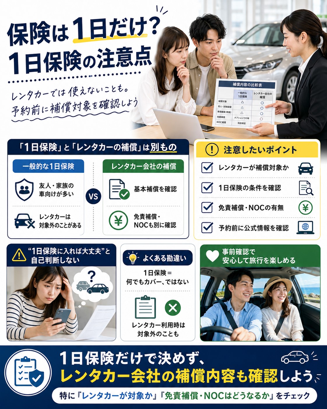 保険は1日だけ？1日保険の注意点