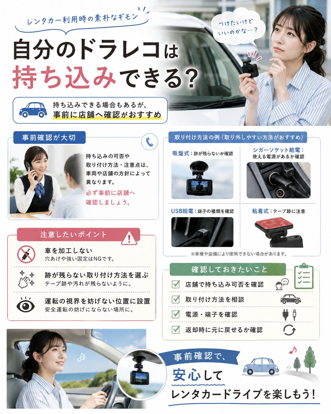 自分のドラレコは持ち込みできる？