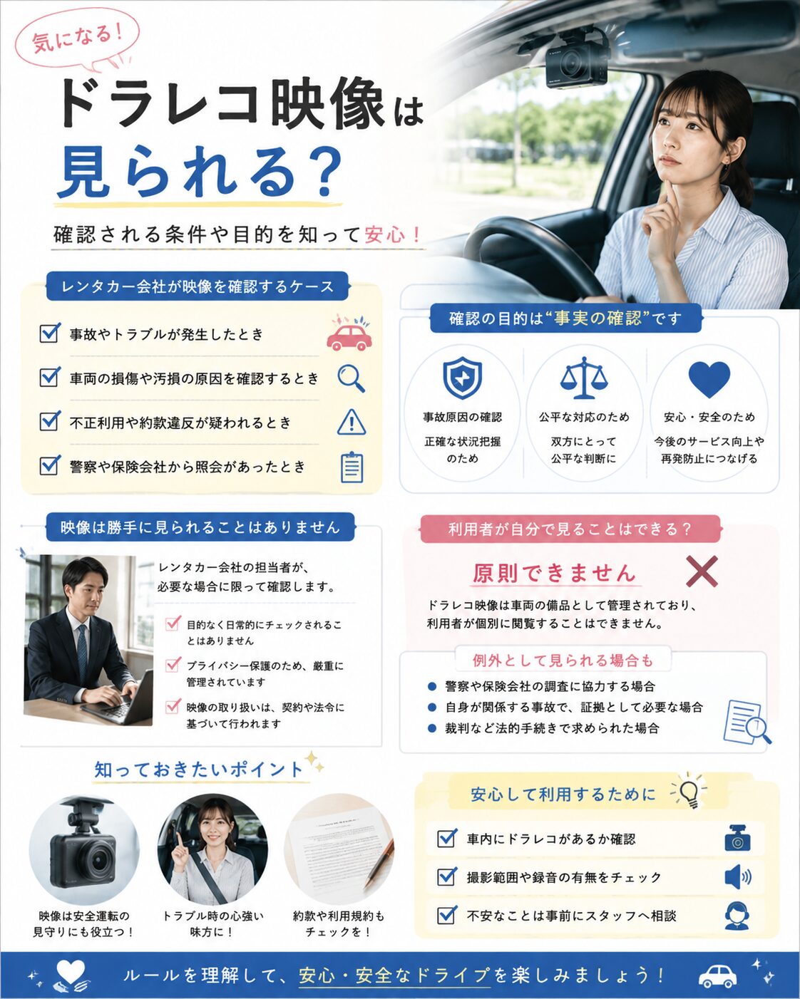 ドラレコ映像は見られる？