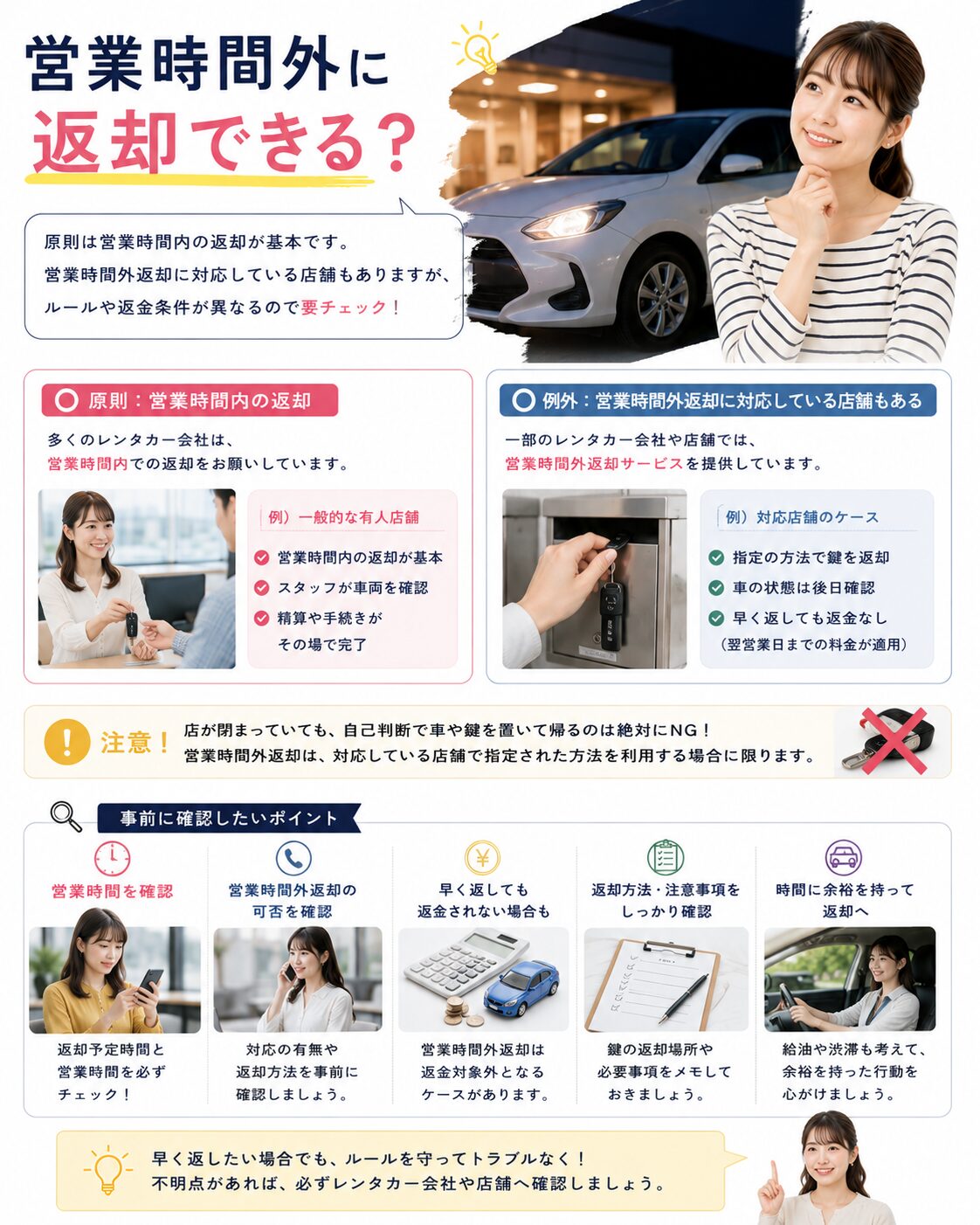 営業時間外に返却できる?