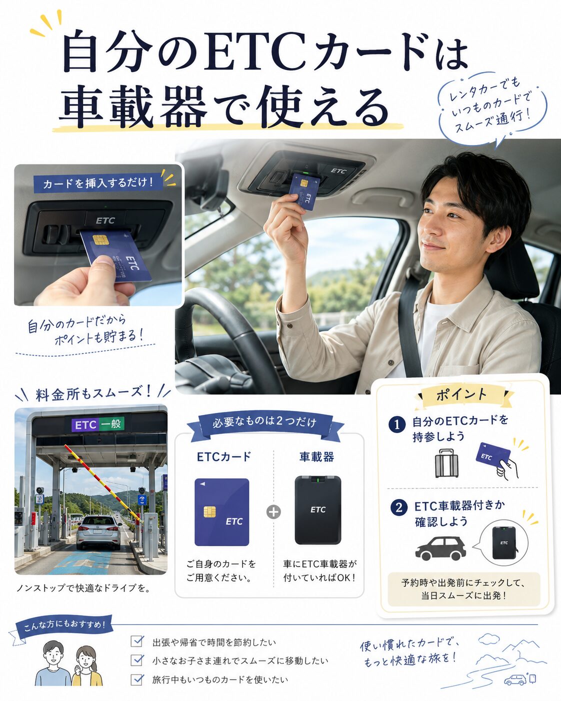自分のETCカードは車載器で使える