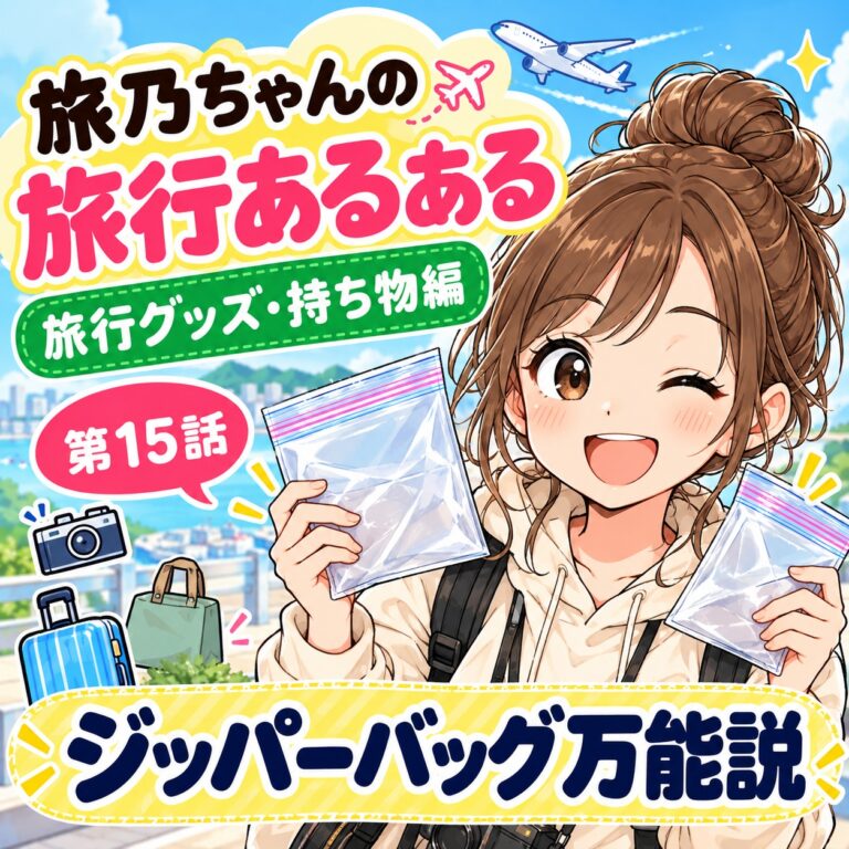 第15話「ジッパーバッグ万能説」｜旅乃ちゃんの旅行あるある