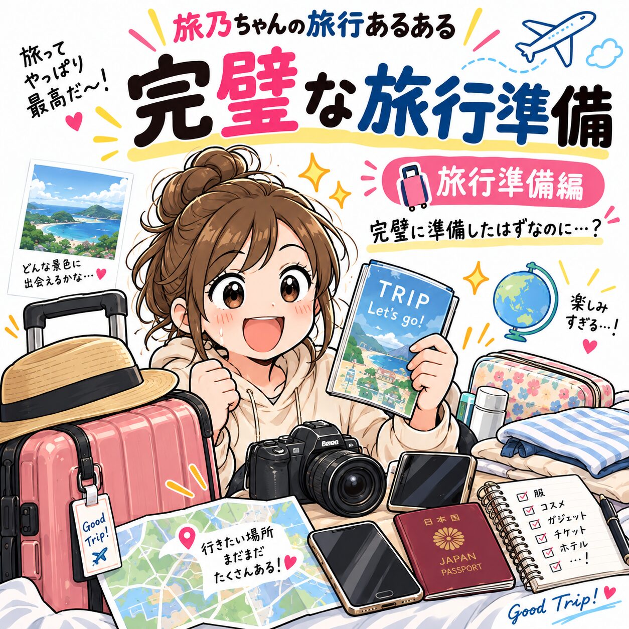 旅乃ちゃんの旅行あるある第1話「完璧な旅行準備」の表紙