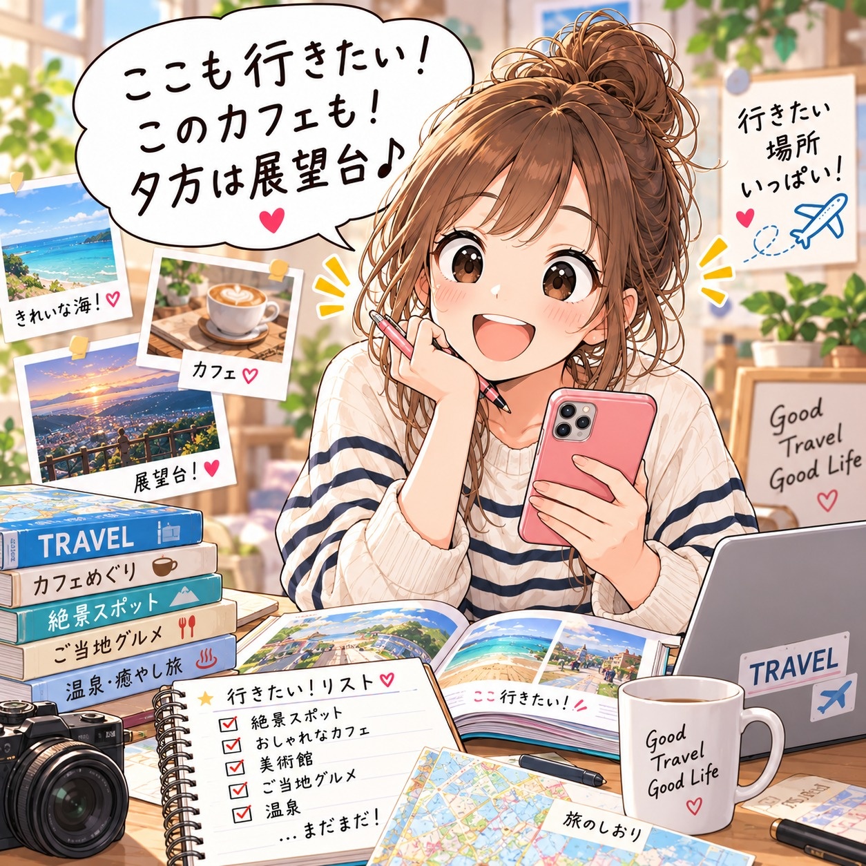 旅乃ちゃんの旅行あるある第7話「予定を詰めたら完璧?」の1コマ目