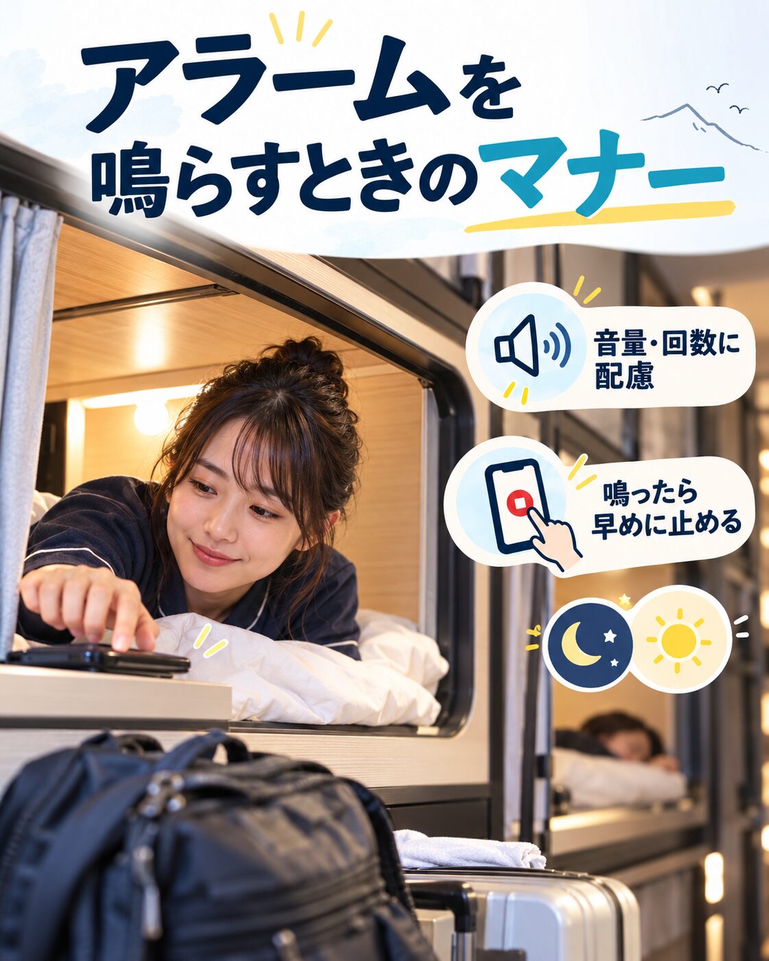 アラームを鳴らすときのマナー