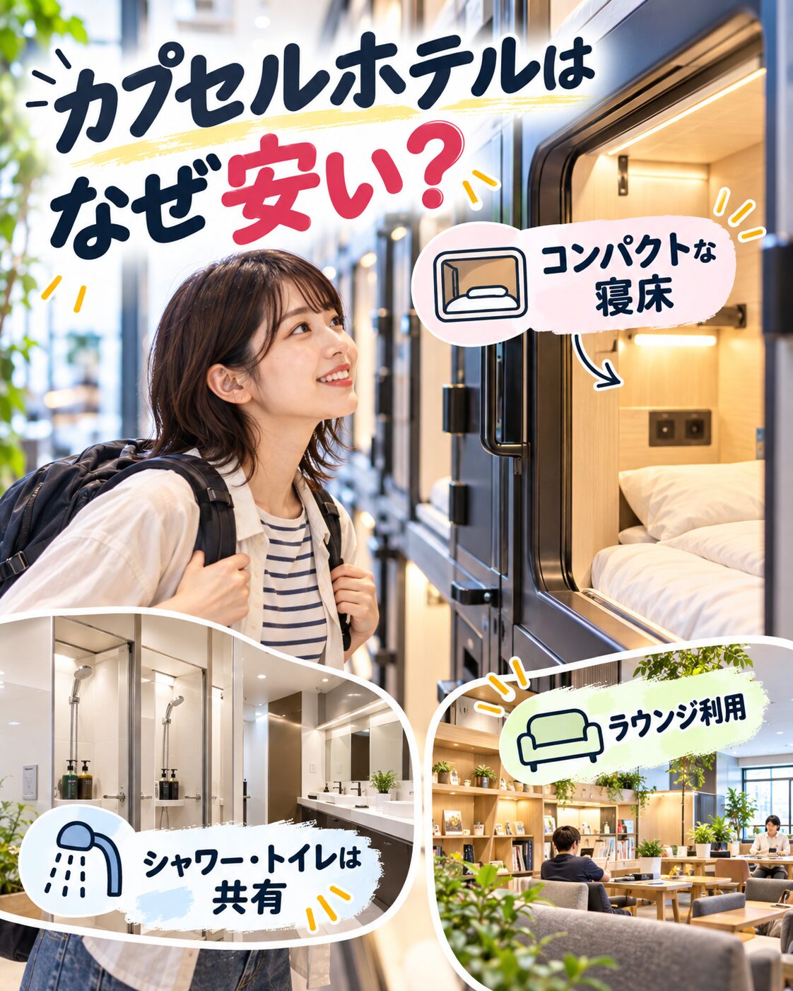カプセルホテルはなぜ安い？