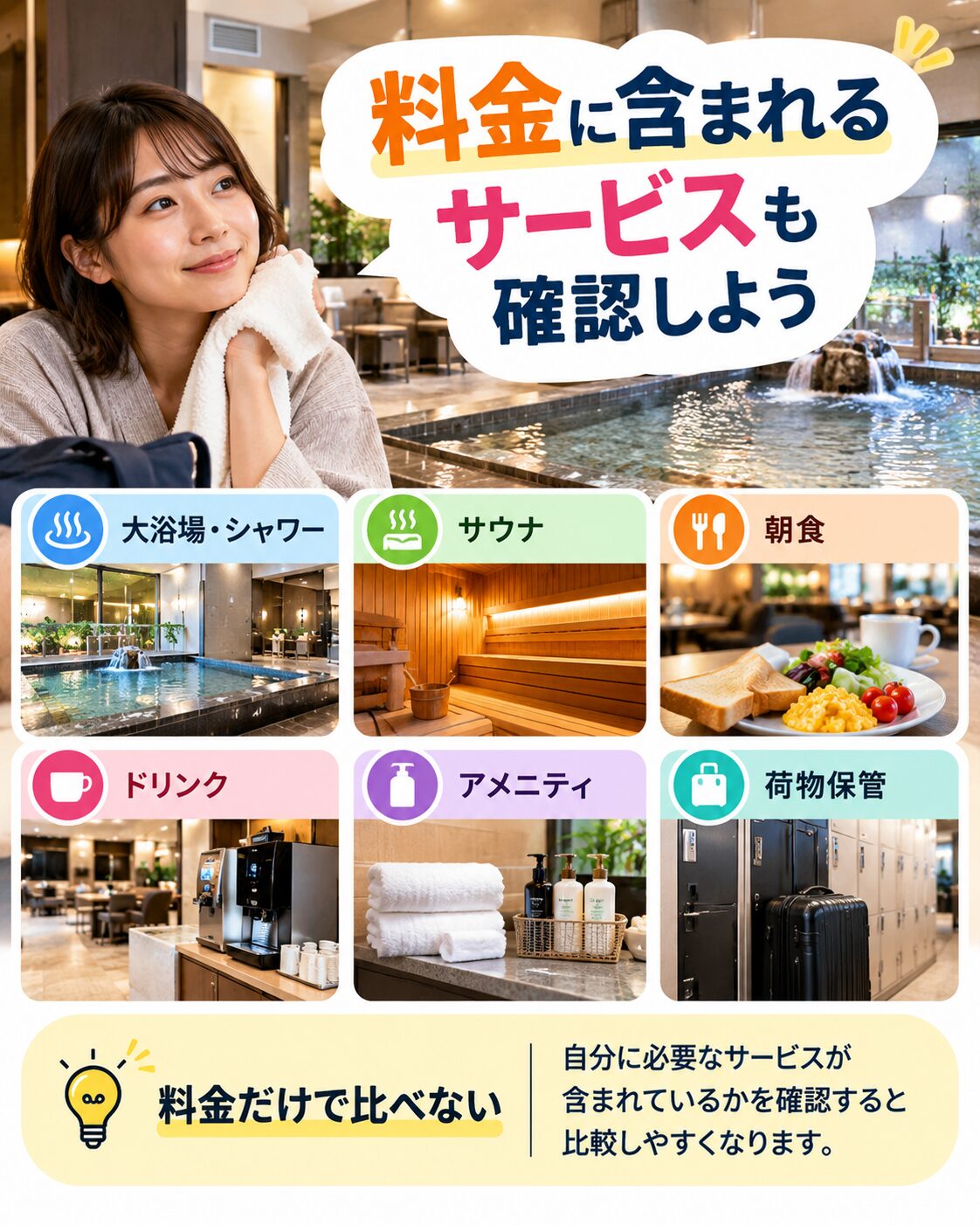 料金に含まれるサービスも確認する