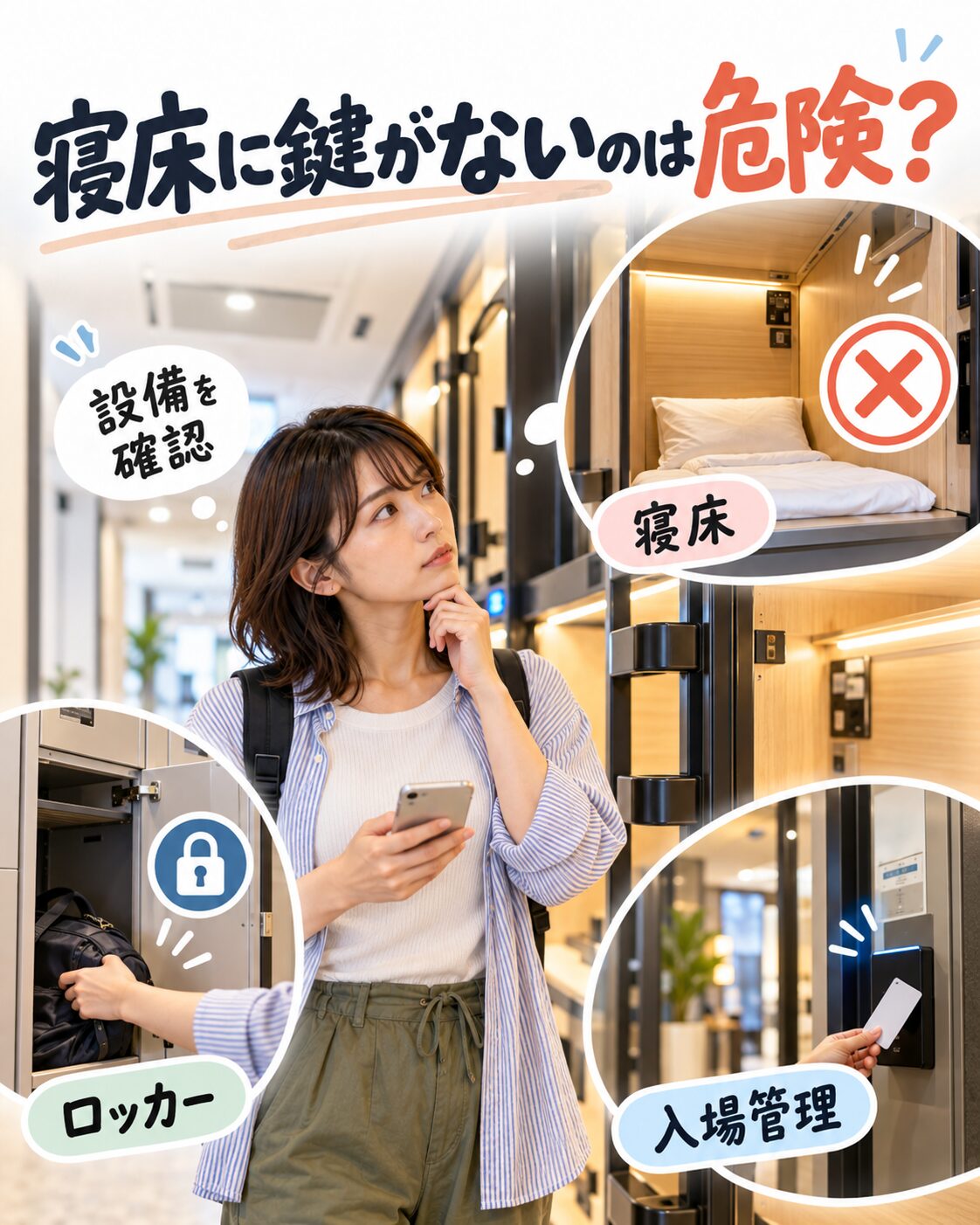 寝床に鍵がないのは危険?