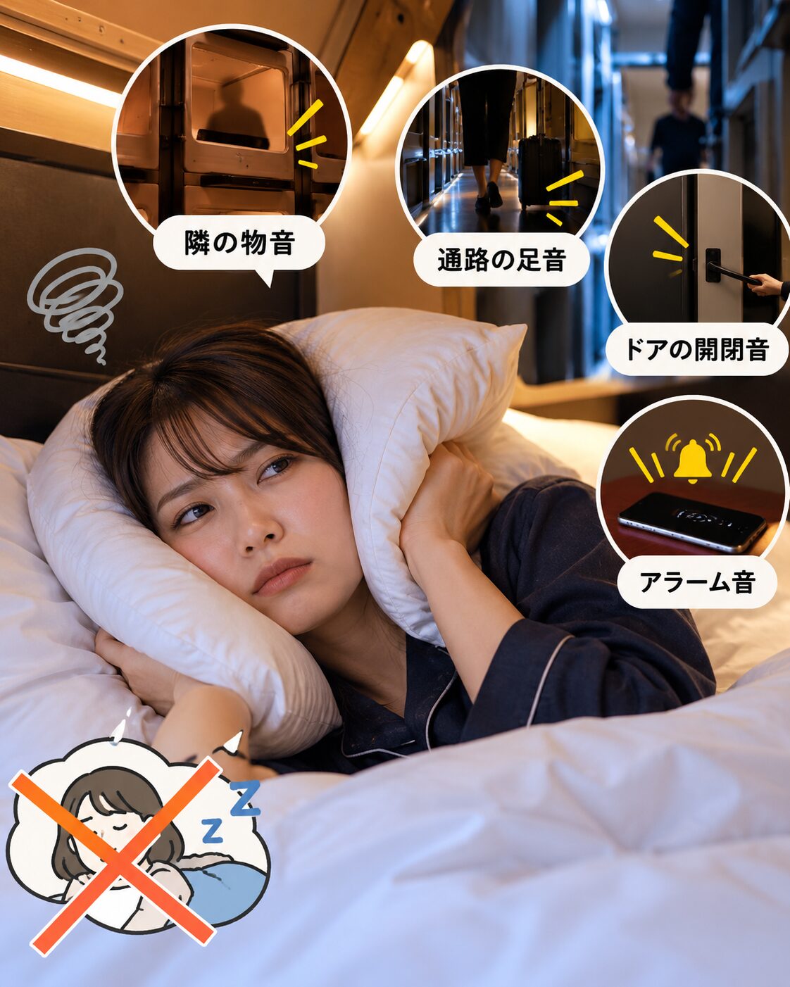 音が気になって寝られない?