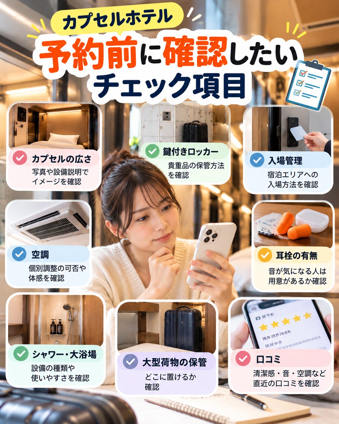 予約前に確認したいチェック項目