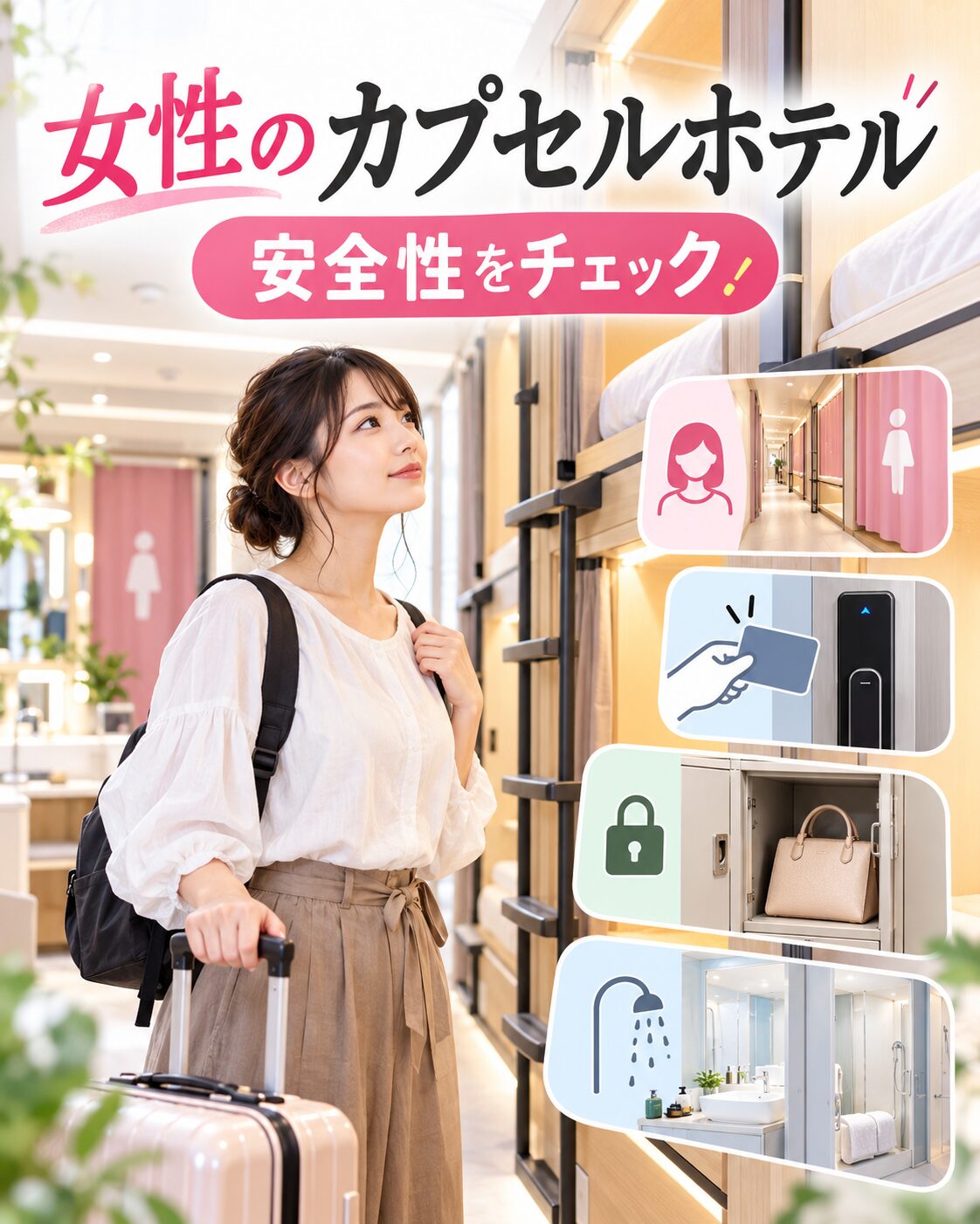 女性のカプセルホテルは危険?安全性を確認