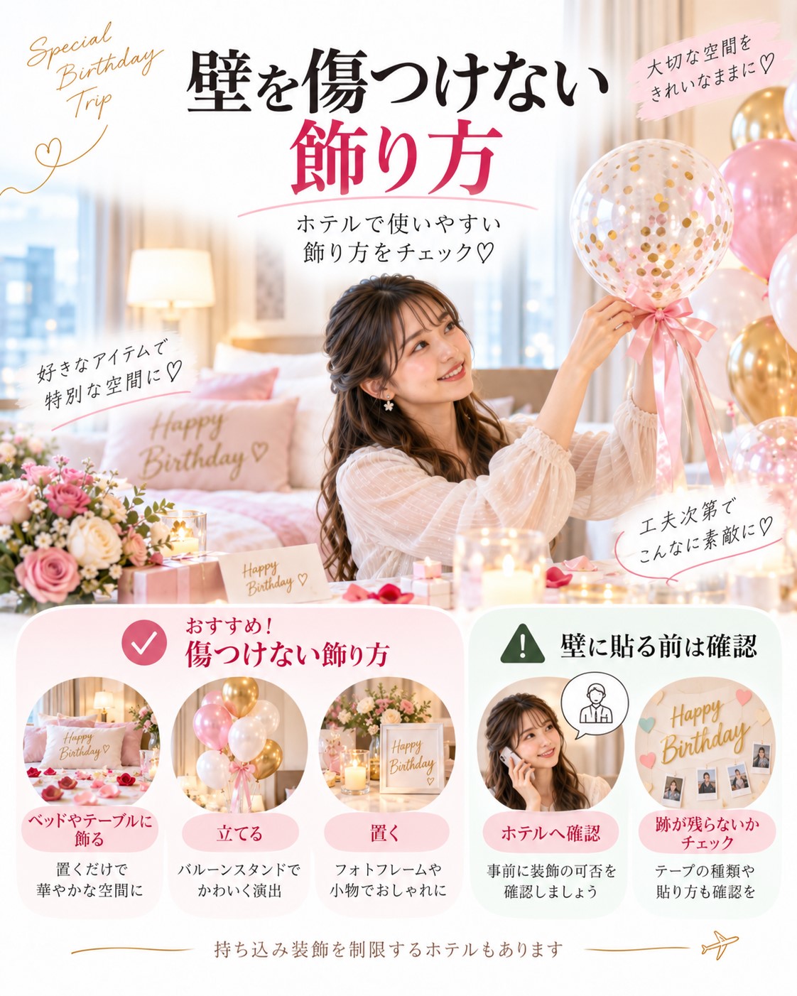 壁を傷つけない飾り方