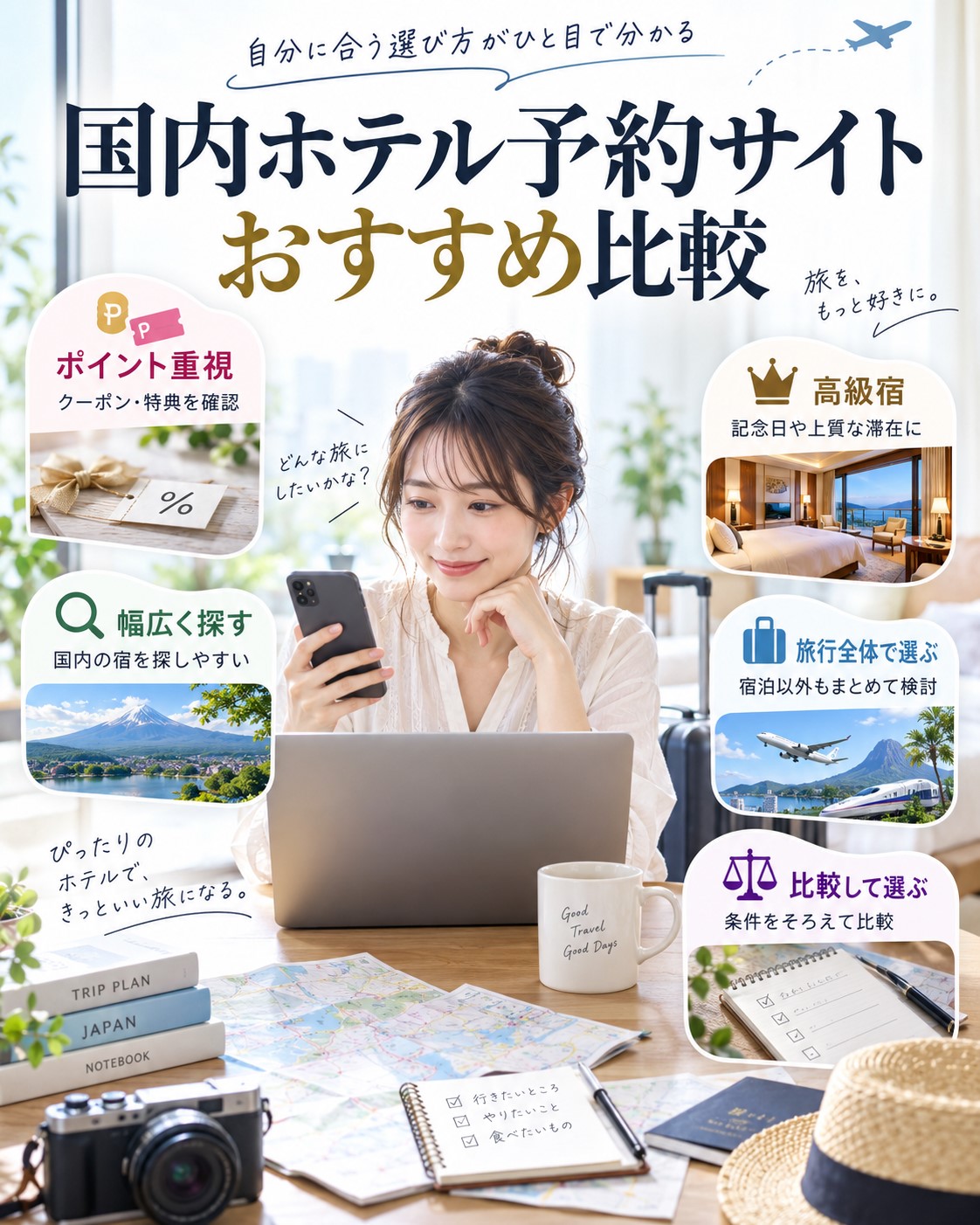 国内ホテル予約サイトおすすめ比較