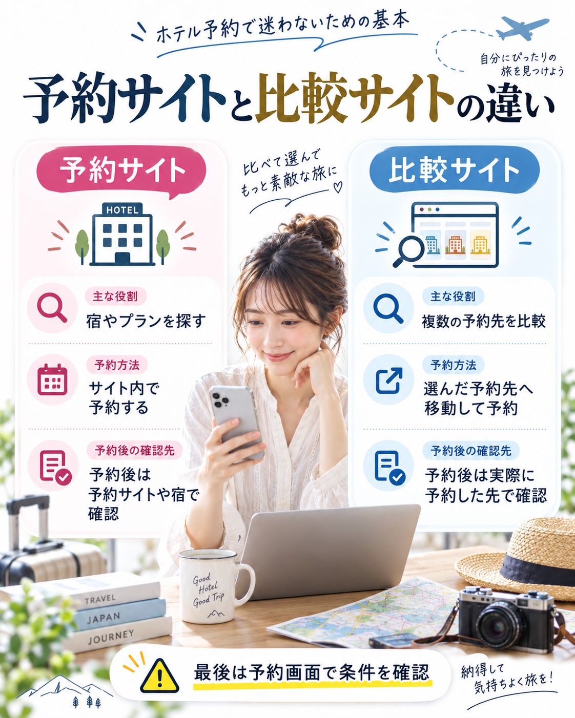 予約サイトと比較サイトの違い
