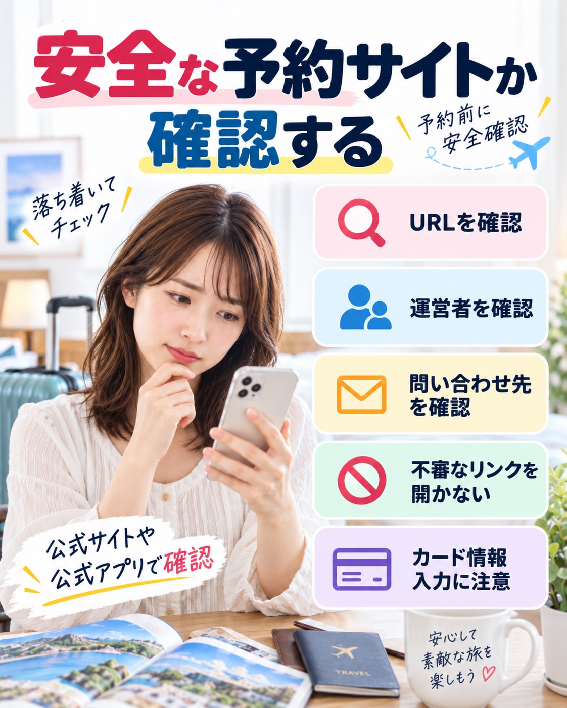 安全な予約サイトか確認する