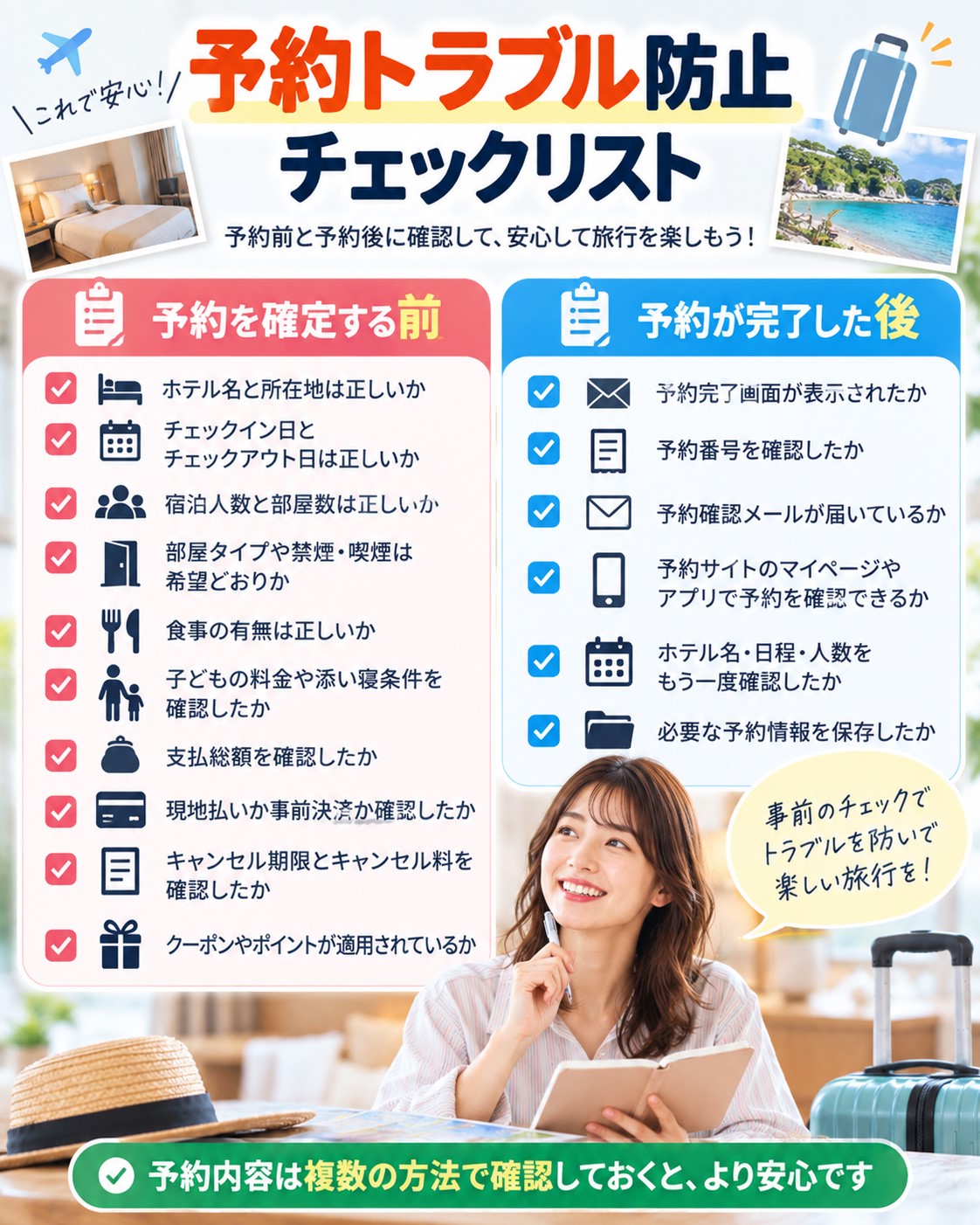 予約トラブル防止チェックリスト