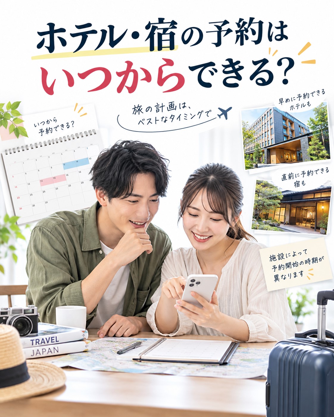 ホテル・宿の予約はいつからできる？