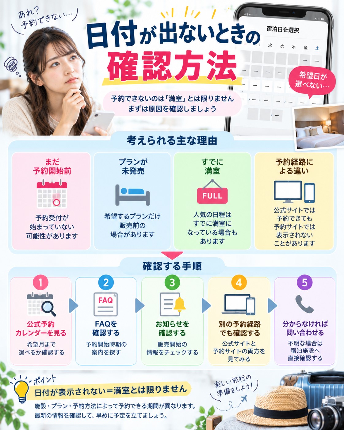 日付が出ないときの確認方法