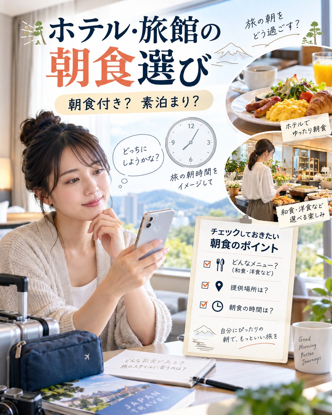 ホテル・旅館の朝食を選ぶポイント