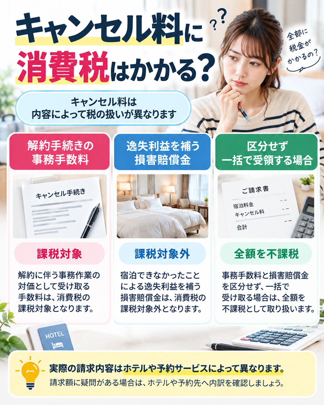 キャンセル料に消費税はかかる?