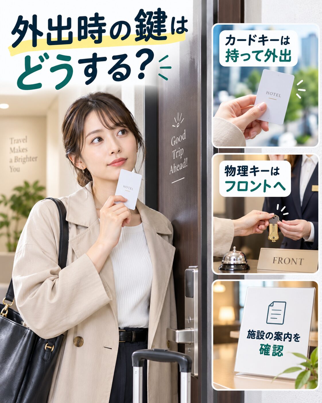 ホテルのカードキーは外出時どうする？鍵の扱いと紛失時の対応 | 東海