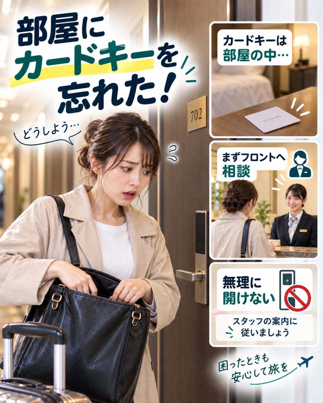 ホテルのカードキーは外出時どうする？鍵の扱いと紛失時の対応 | 東海