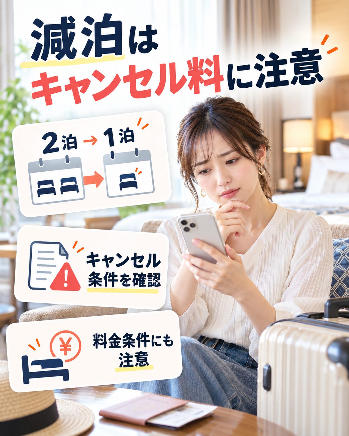 減泊はキャンセル料に注意