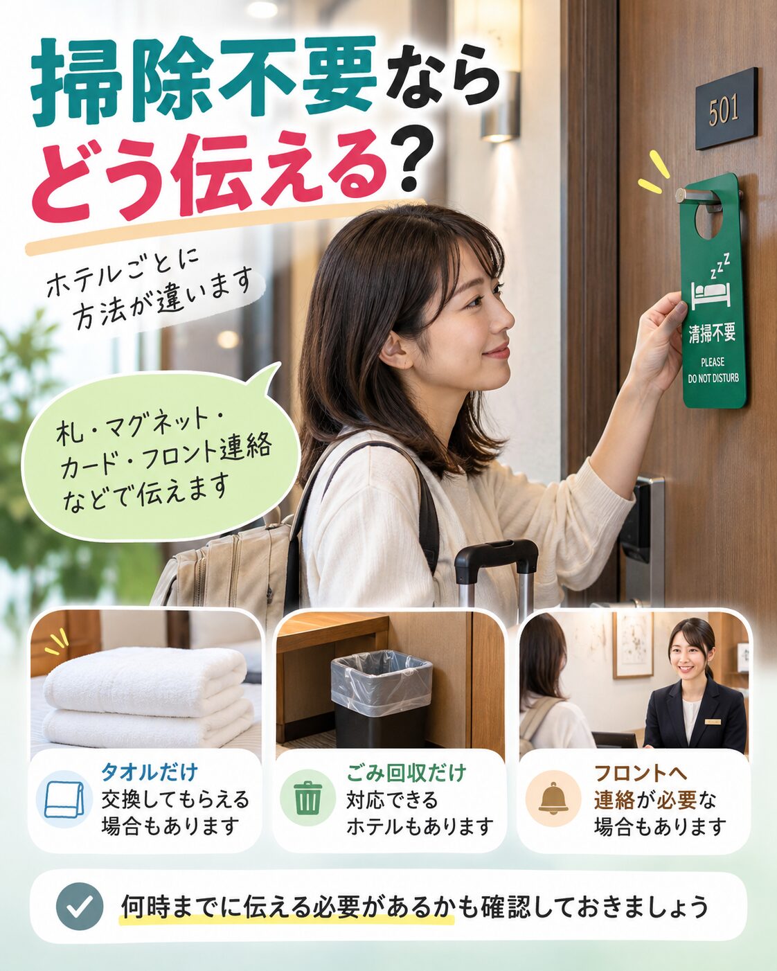 掃除不要ならどう伝える?