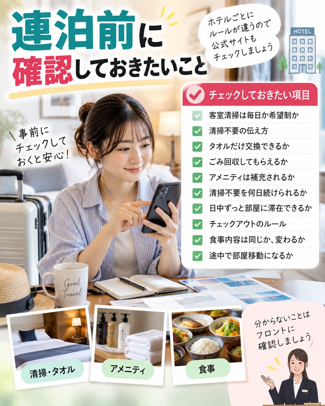 連泊前に確認しておきたいこと