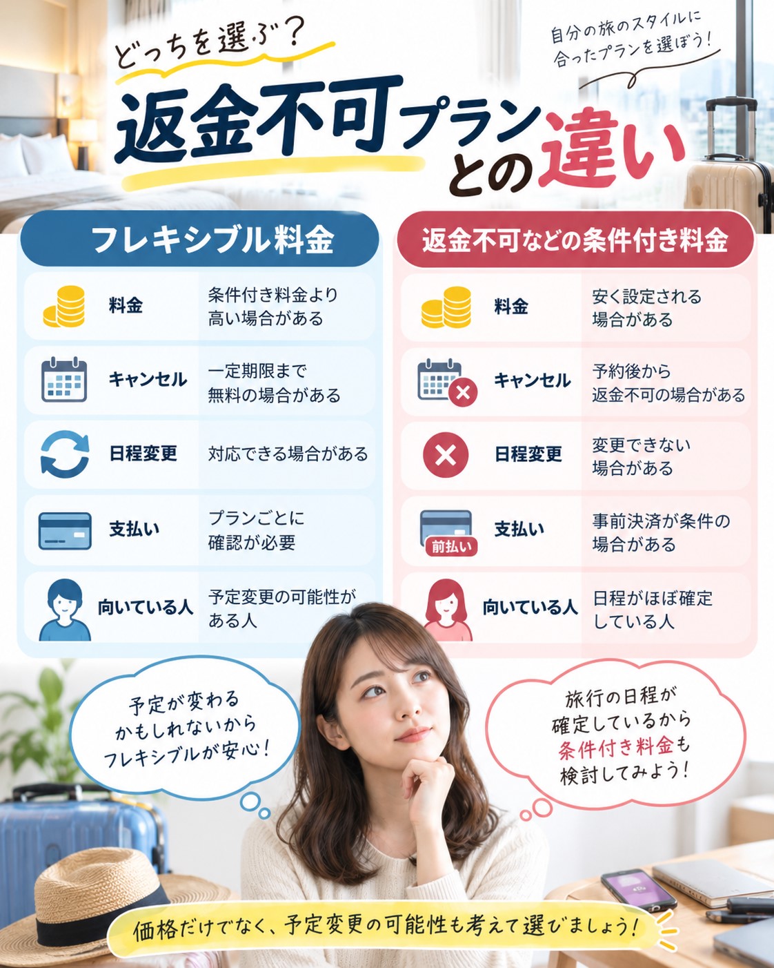 返金不可プランとの違い