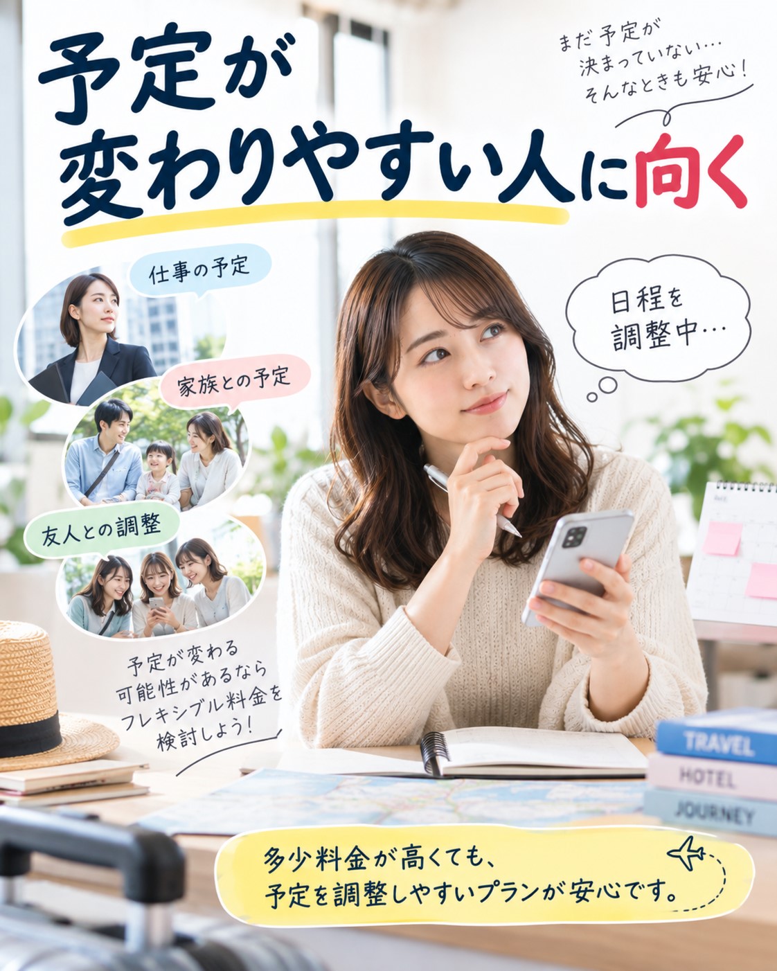 予定が変わりやすい人に向く