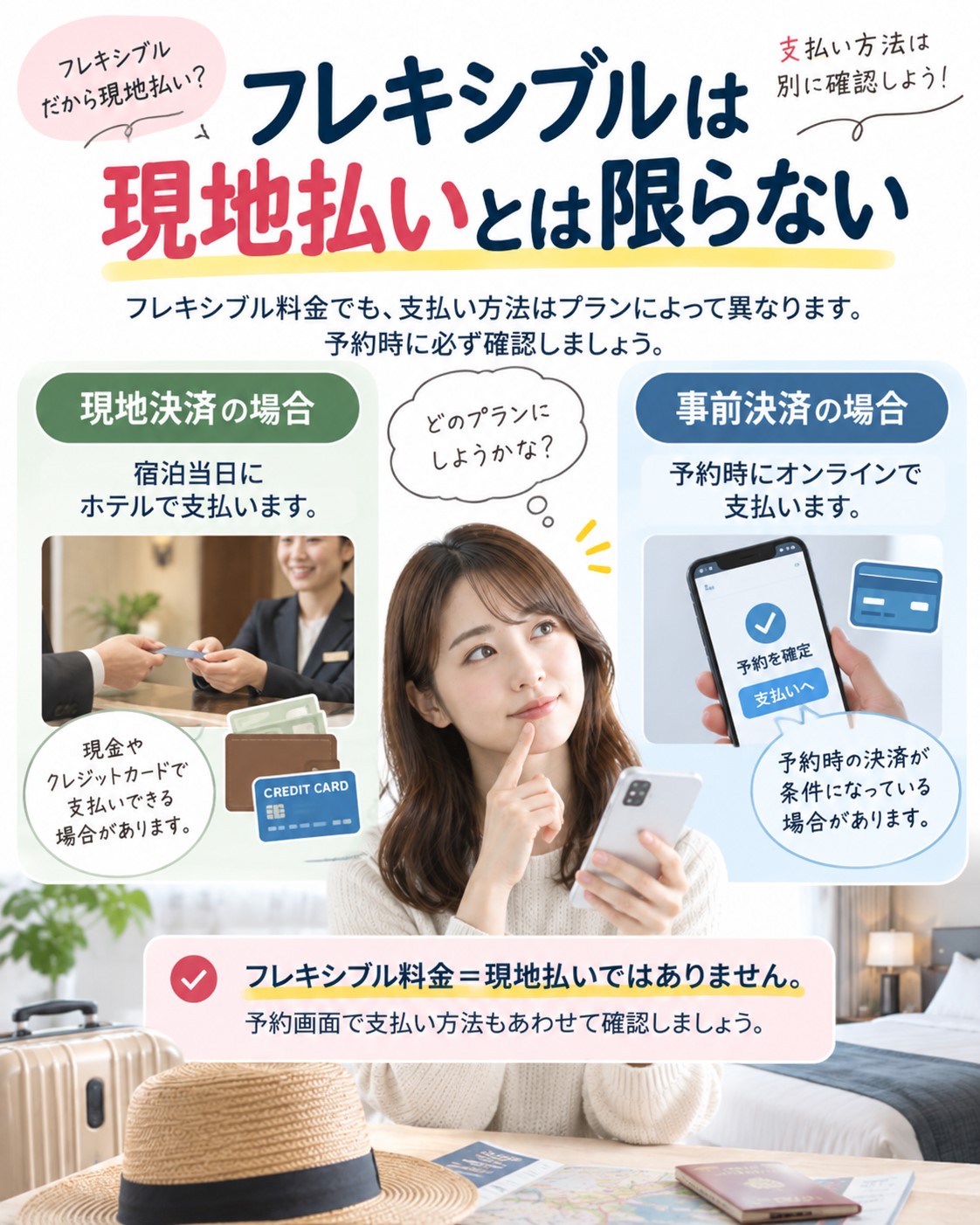 フレキシブルは現地払いとは限らない