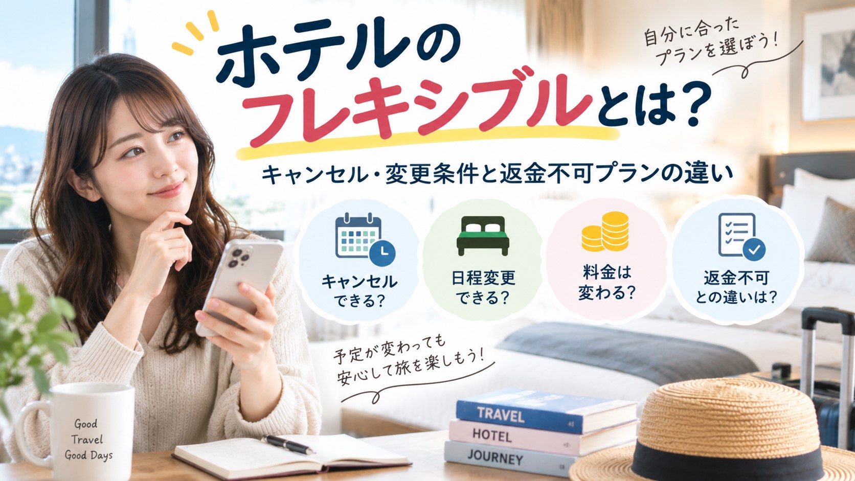 ホテルのフレキシブルとは？宿泊料金の意味とキャンセル条件