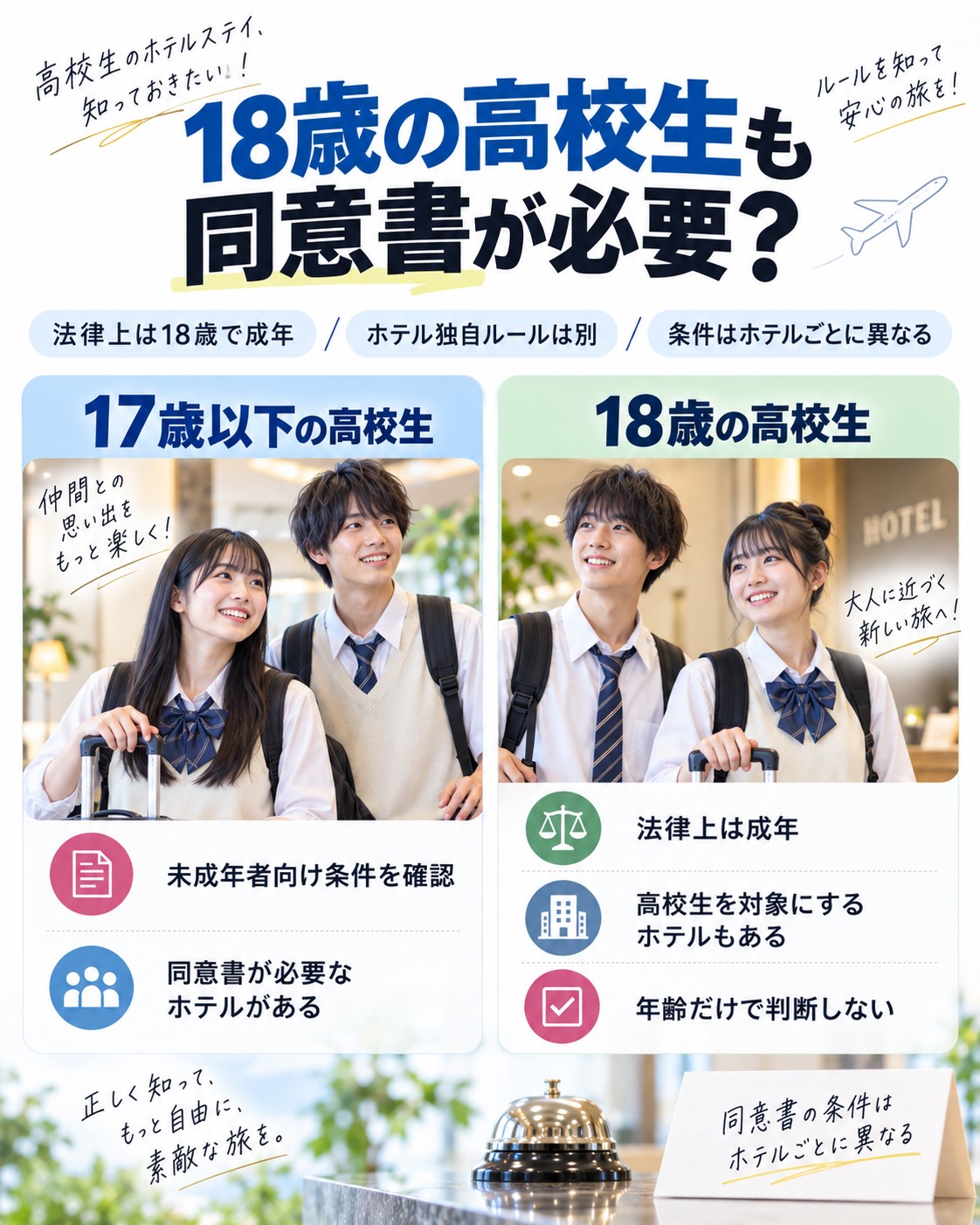 18歳の高校生も同意書が必要？