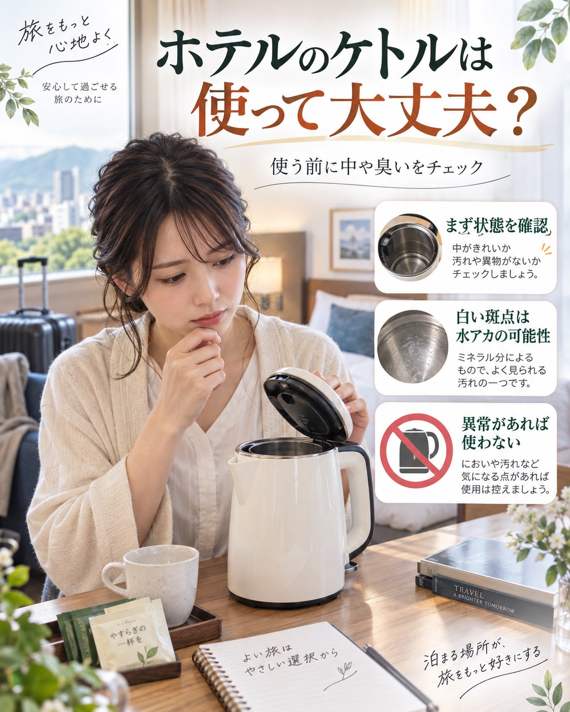 ホテルのケトルは使って大丈夫?