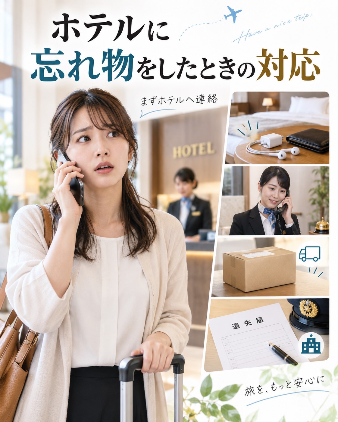 ホテルに忘れ物をしたときの対応