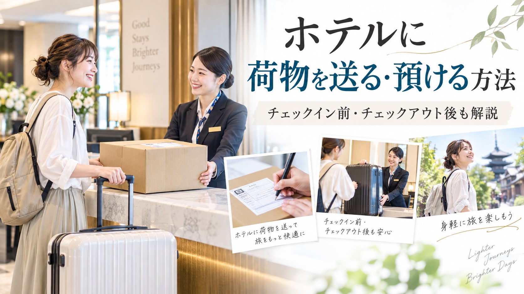 ホテルに荷物を送る方法｜チェックイン前後の荷物預かりを解説