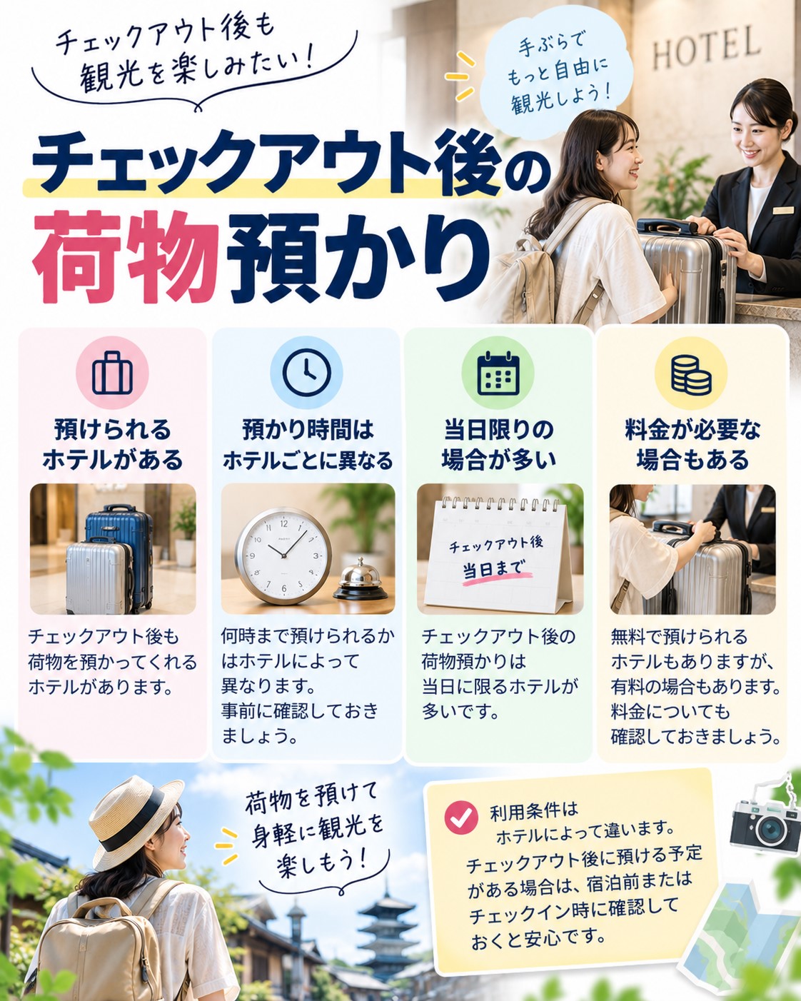 チェックアウト後の荷物預かり
