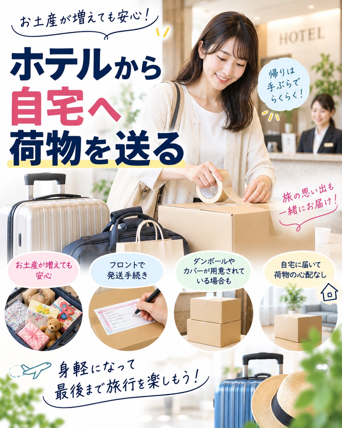 ホテルから自宅へ荷物を送る