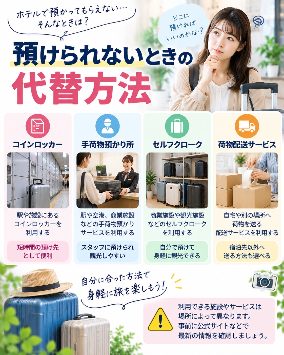 預けられないとき代替の方法