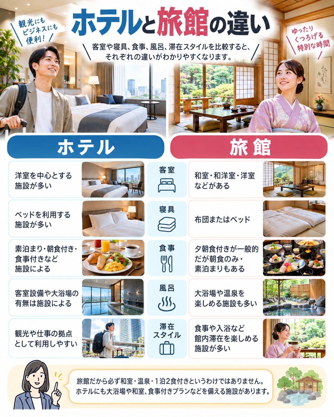 ホテルと旅館の違い