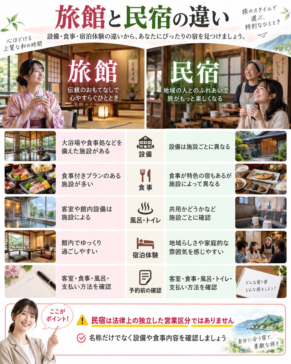 旅館と民宿の違い
