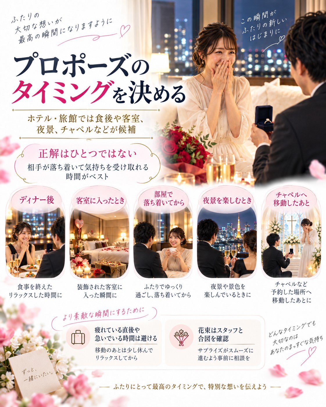 プロポーズのタイミングを決める
