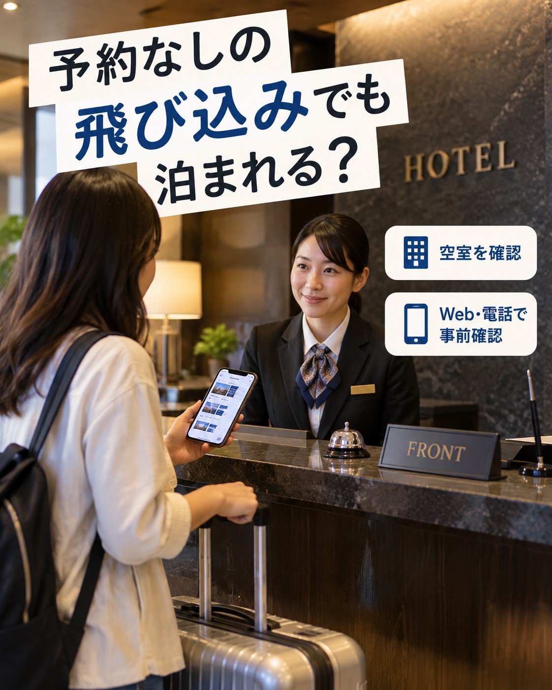 予約なしの飛び込みでも泊まれる？