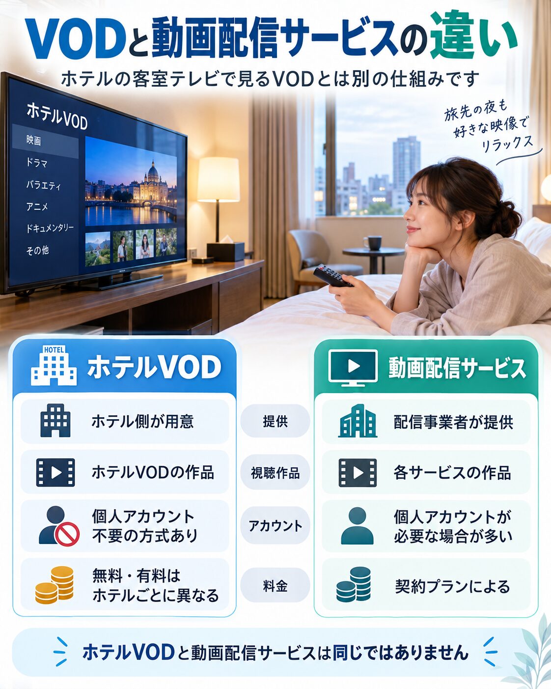 VODと動画配信サービスの違い